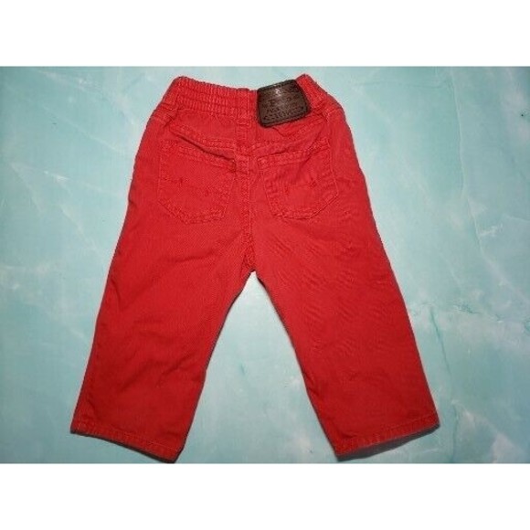 Polo Ralph Lauren Vintage Baby Unisex Cotton Pants Red Khaki 12 Months 12m GUC - Picture 2 of 6